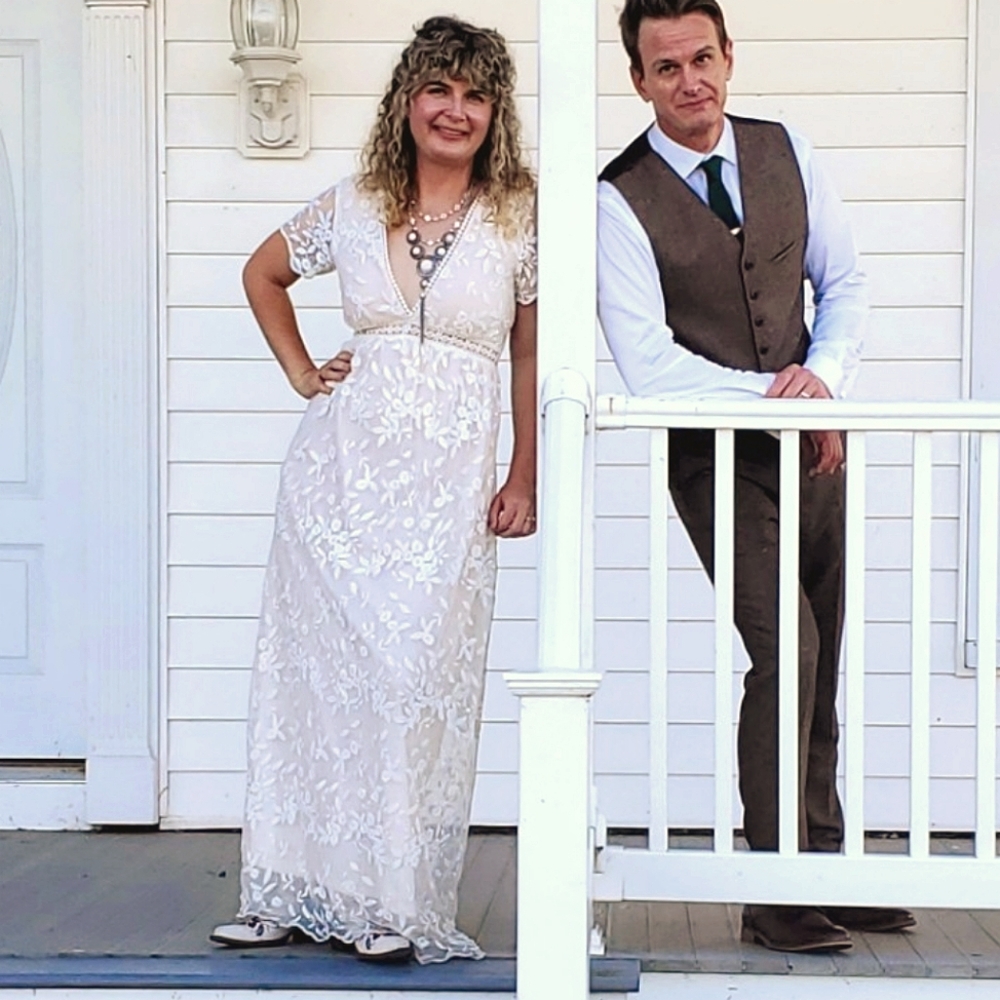 Lace Boho Style White Dress